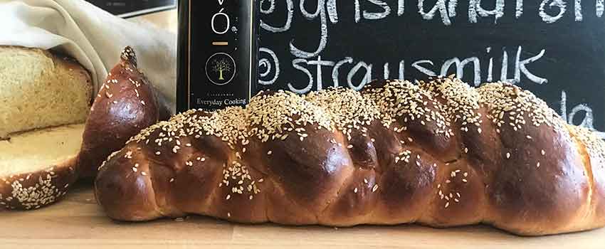 baked challah bread