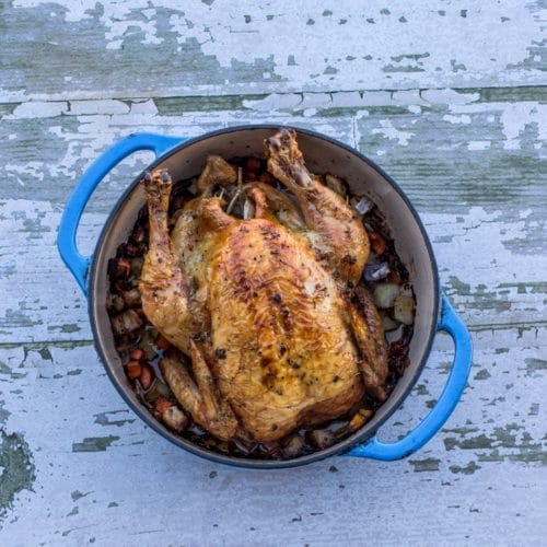 herb roasted chicken with root vegetables