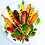 grilled carrots on plate