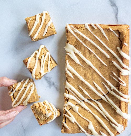 gingerbread squares with maple glaze